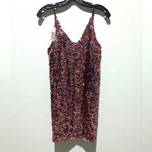 Anthropologie Love Stories Sequin Minidress